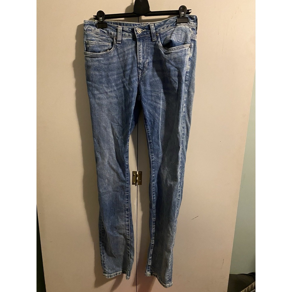 Buffalo David Bitton Ash Slim Fit Jeans Mens 30x34 Blue Stretch Medium Wash